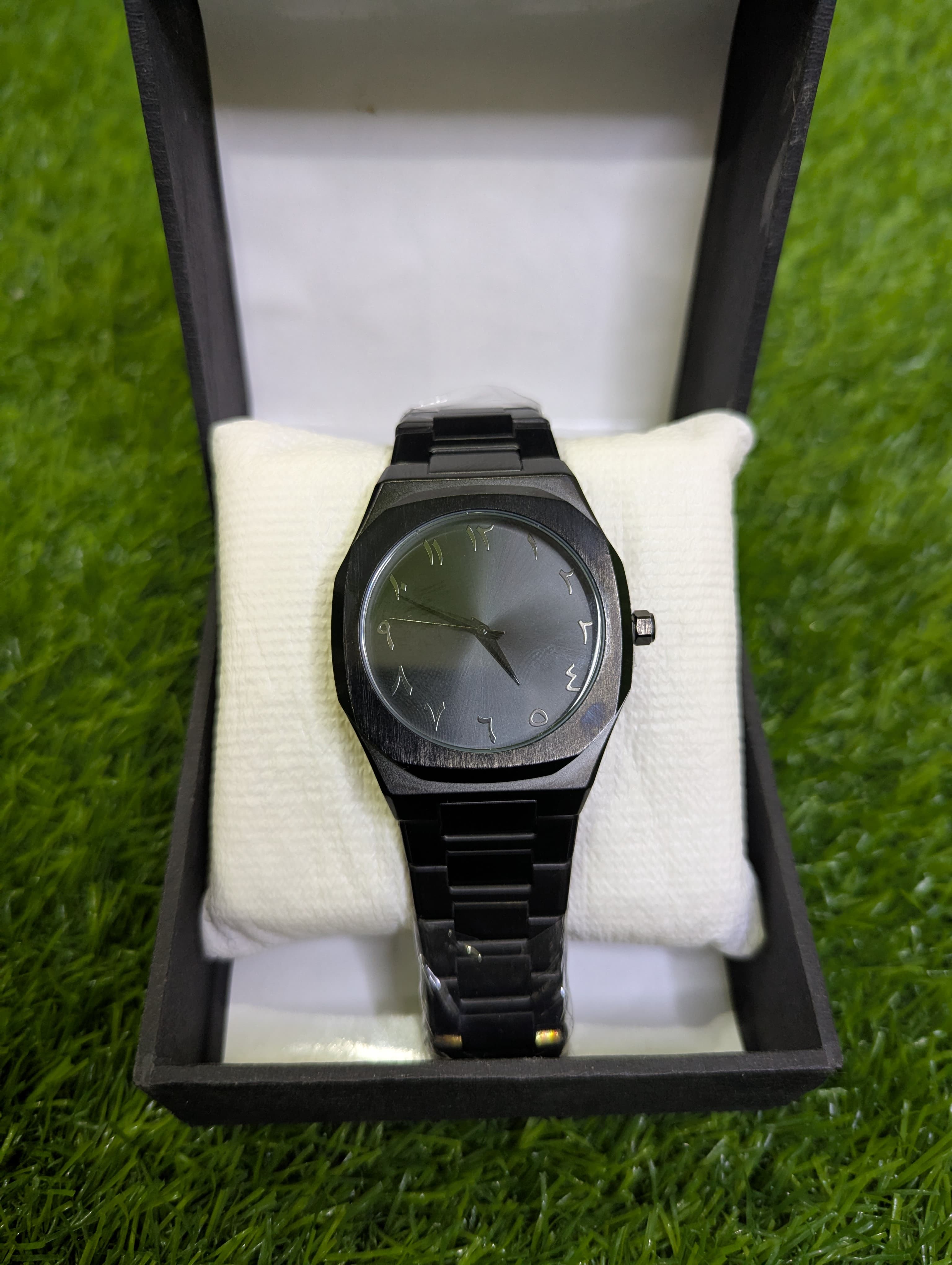 AURA STAINLESS STEEL WATCH ORIGINAL BLACK 100% Orignal heavy weight