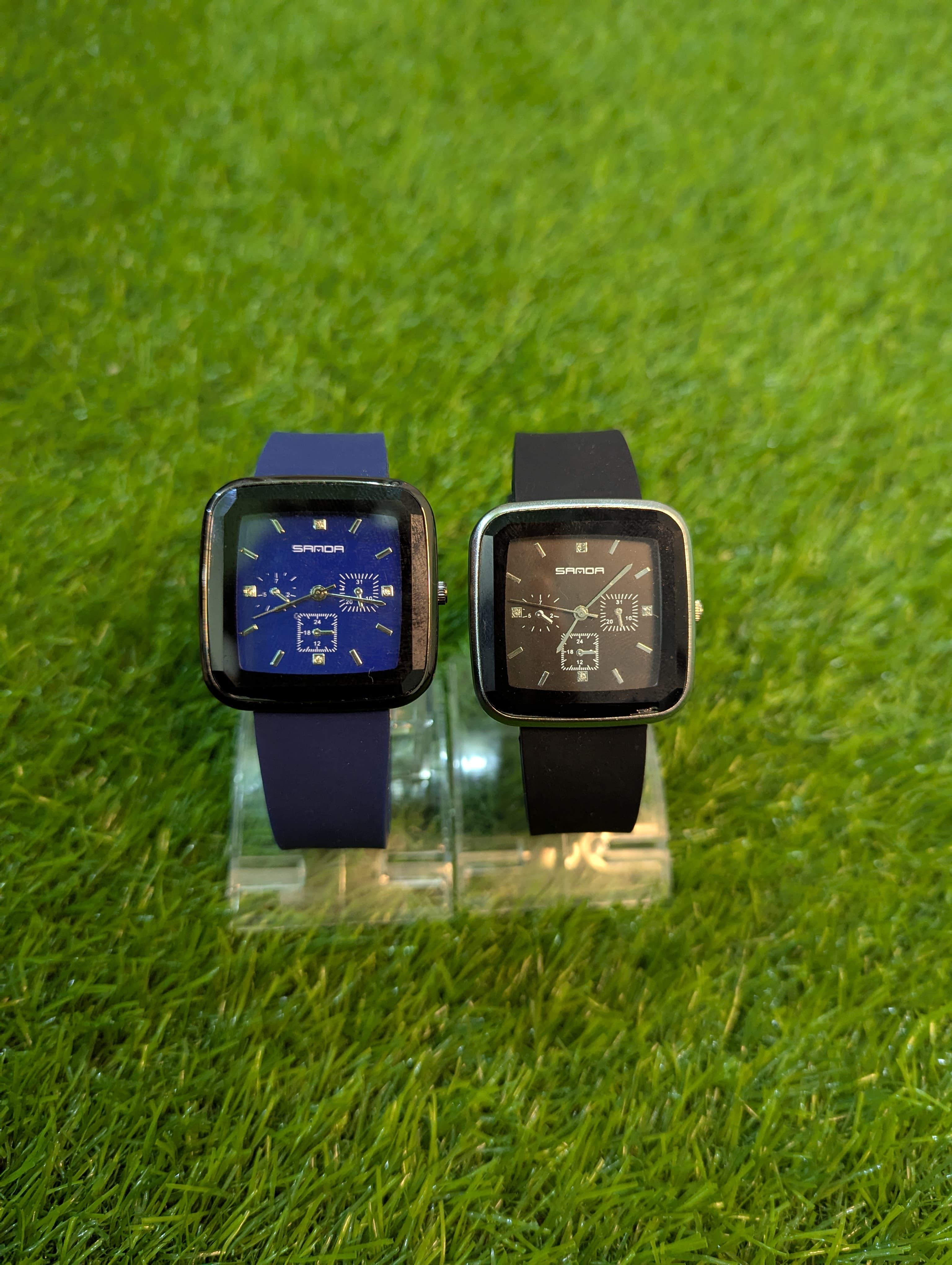 *SANDA* Silicon Strap Square Watch For Black Lovers⌚