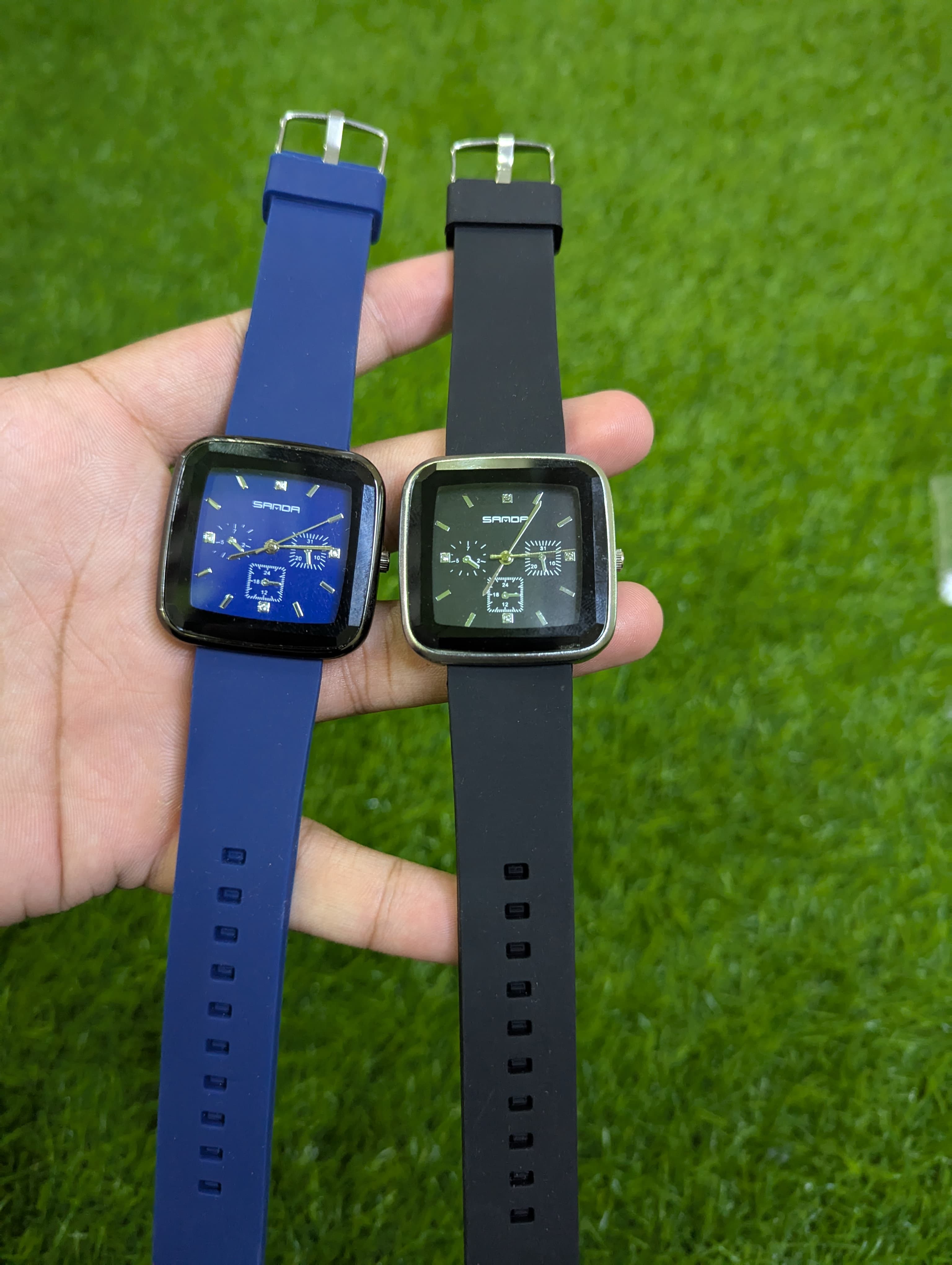 *SANDA* Silicon Strap Square Watch For Black Lovers⌚