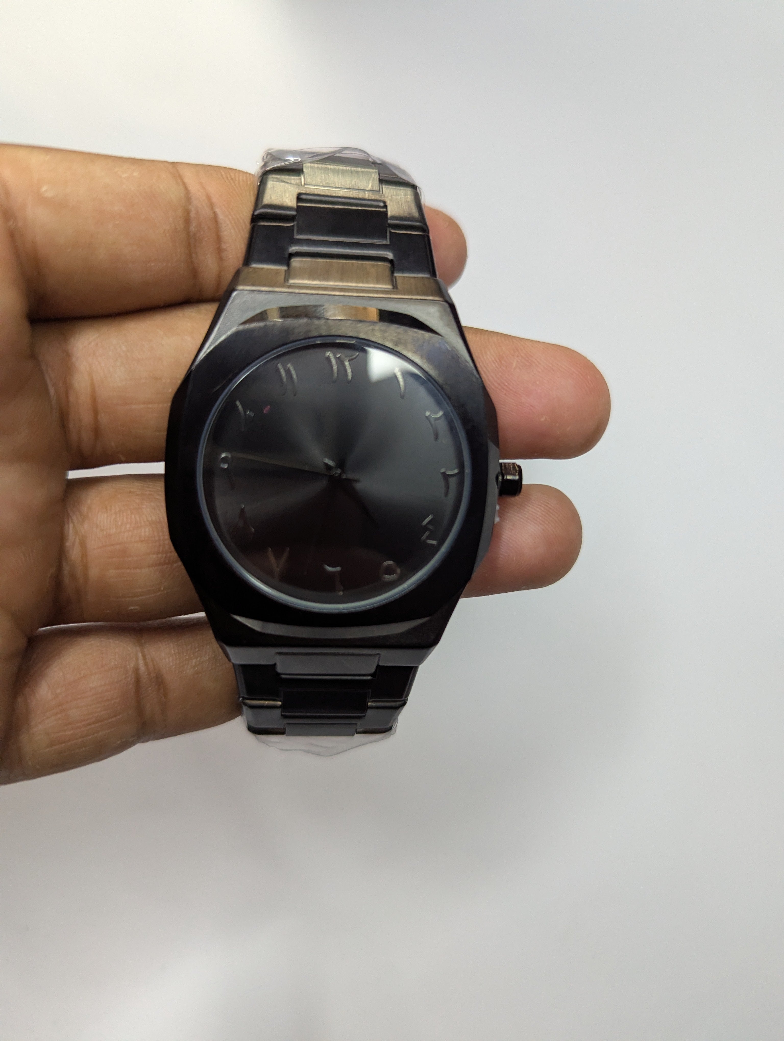 AURA STAINLESS STEEL WATCH ORIGINAL BLACK 100% Orignal heavy weight