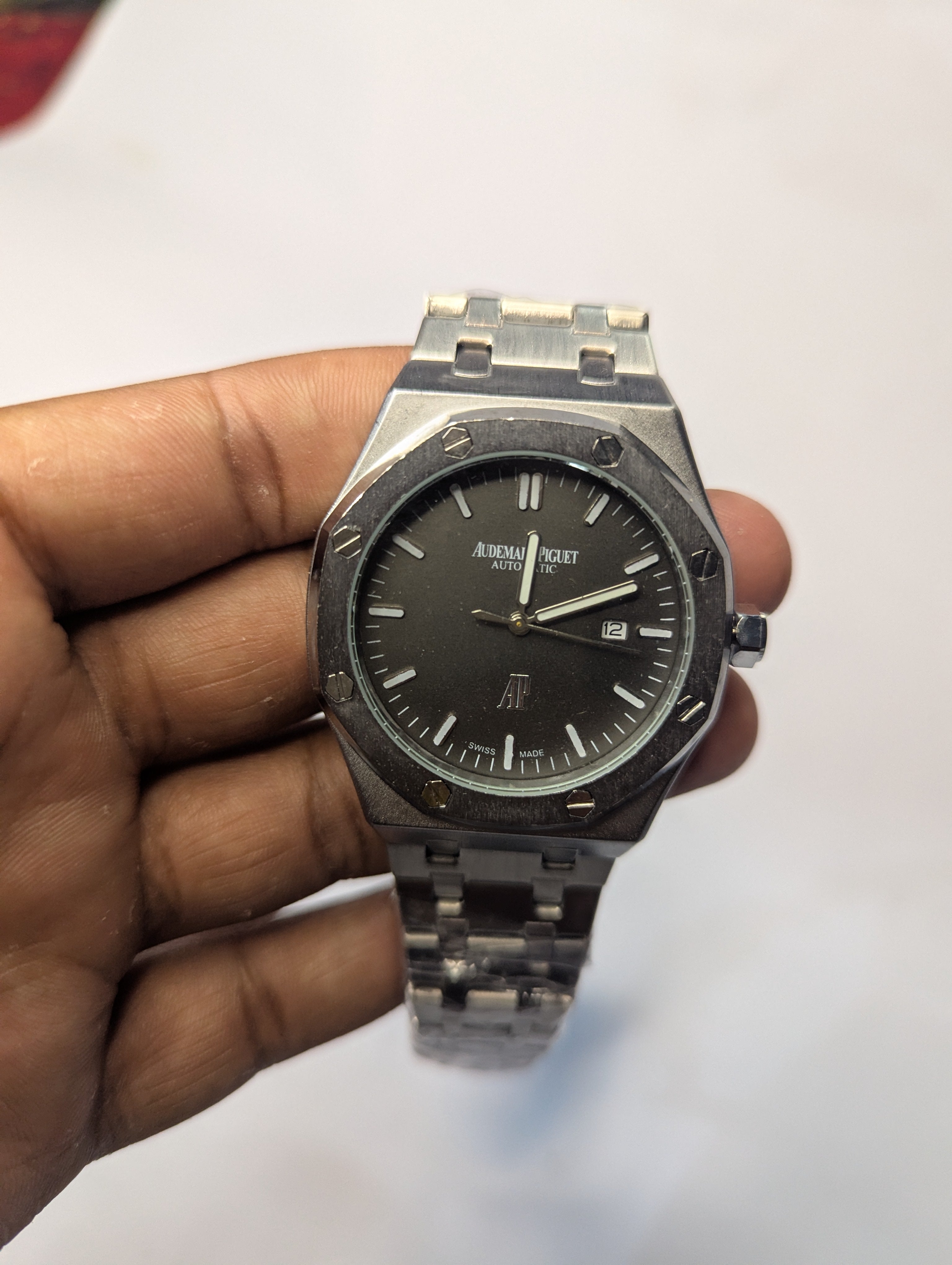 AP Date QuartzWatch stainless Steel Luxary Watch For Men