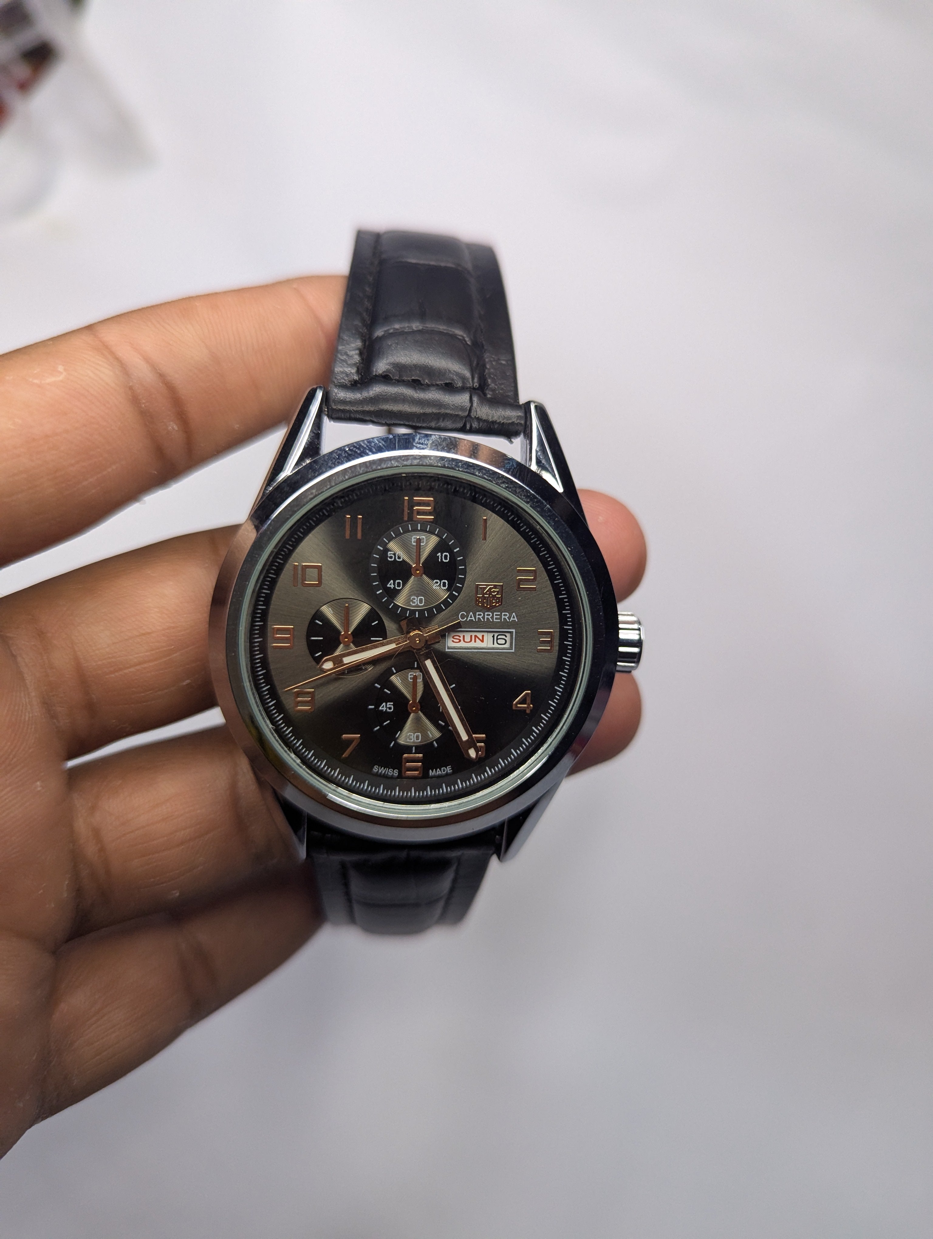 TAG Important High Quailty Wrist Watch With Leather Belt and Master Lock