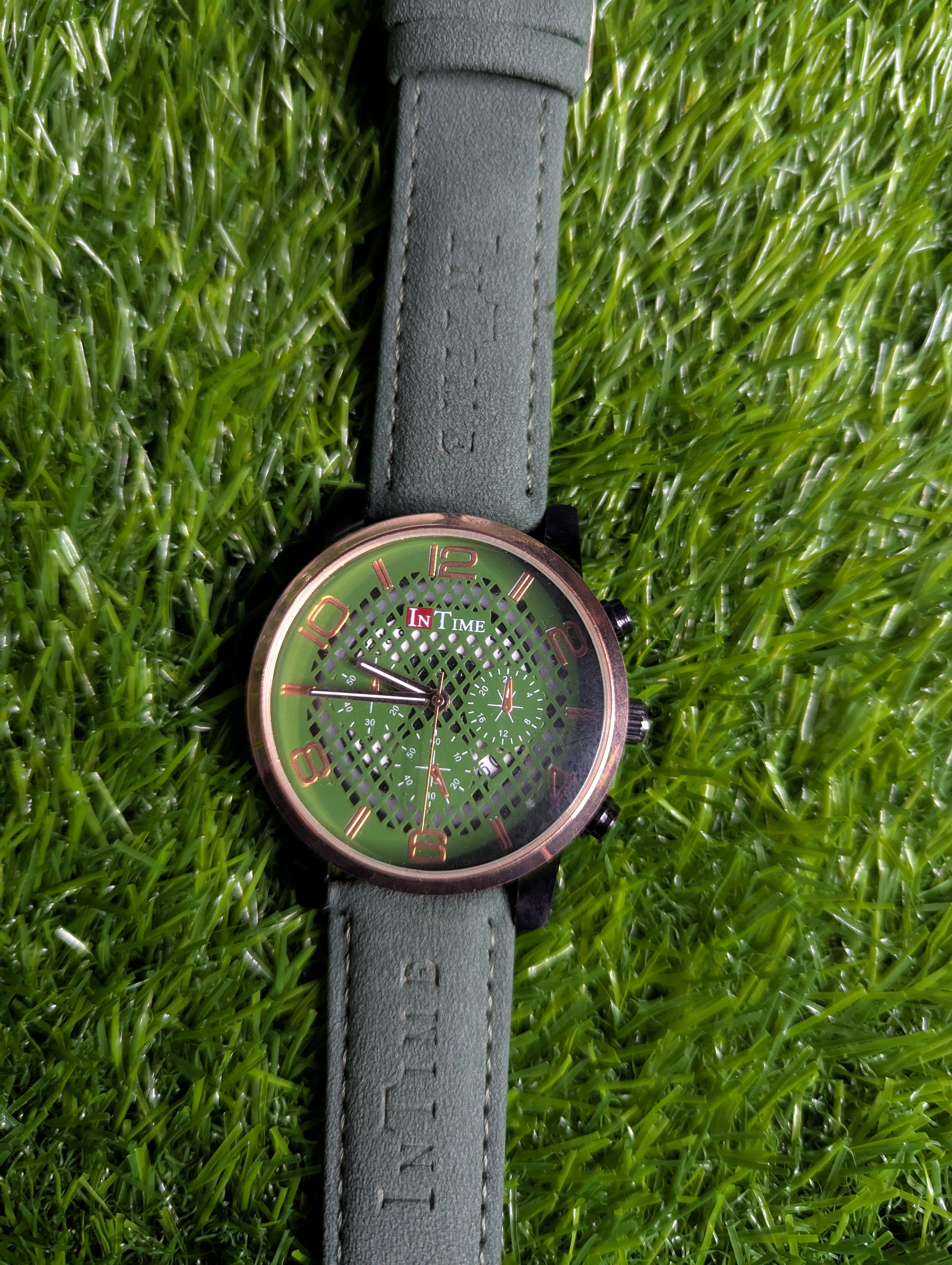 InTime Best Premium Watch For Men Leather Strap +Date